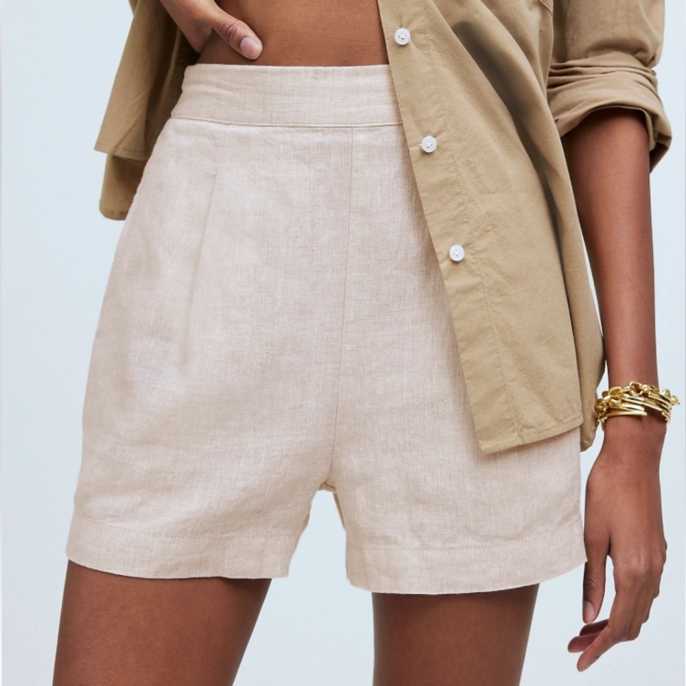 Madewell Clean Pull-On Shorts in 100% Linen